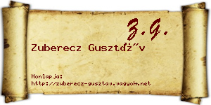 Zuberecz Gusztáv névjegykártya