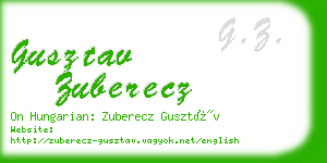 gusztav zuberecz business card